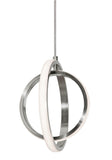 AFX Lighting LCKP09L30D1SN Lock 9 Inch LED Pendant In Satin Nickel With White Acrylic Diffuser