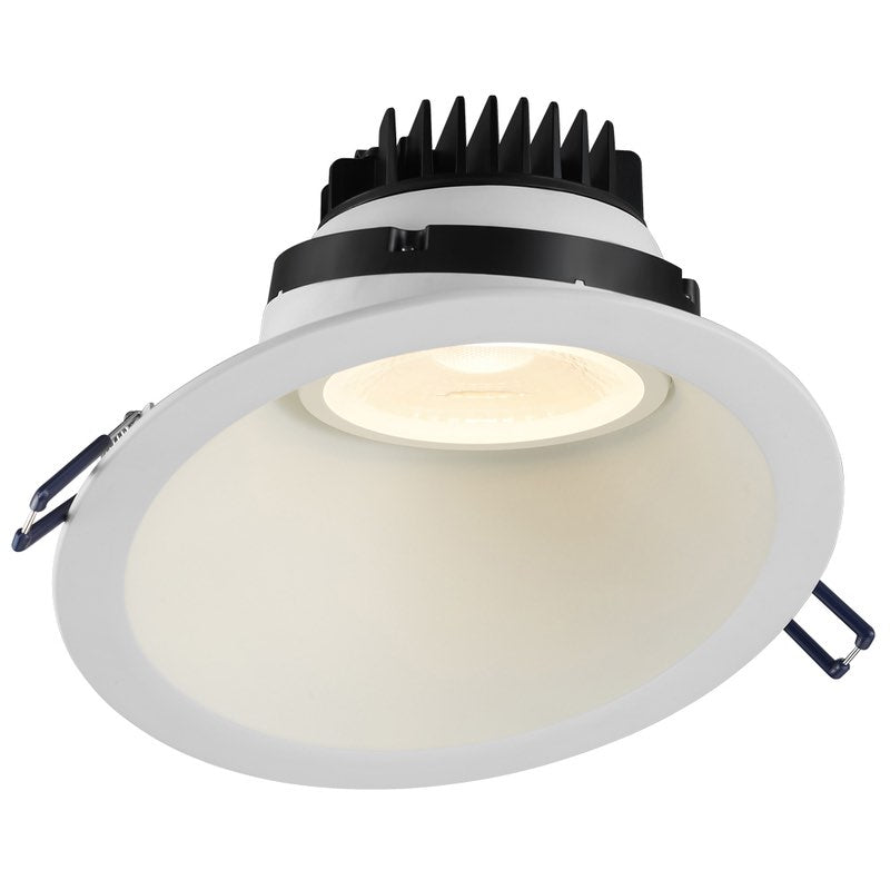 Lotus LED Lights LRG6-27K-HO-6RSL-WH 6" Sloped Round Regressed Gimbal LED Downlight - High Output - 18W - 2700K - 1,500 Lumens - 120V - White