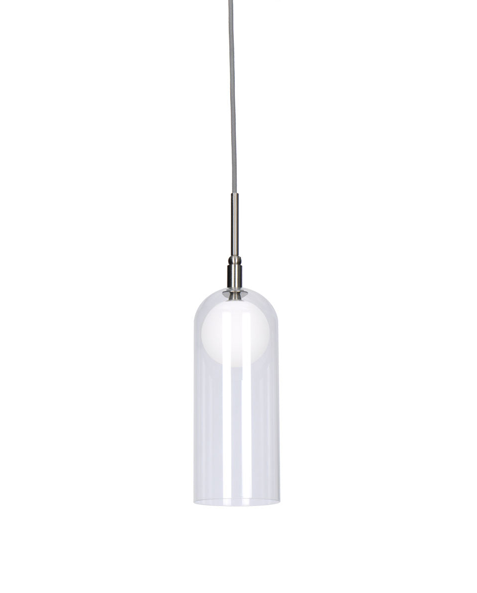 Kuzco Lighting PD19804-BN-UNV Stylo 4" Wide LED Mini Pendant, Color Temperature 3000K, Wattage 6W, Brushed Nickel Finish