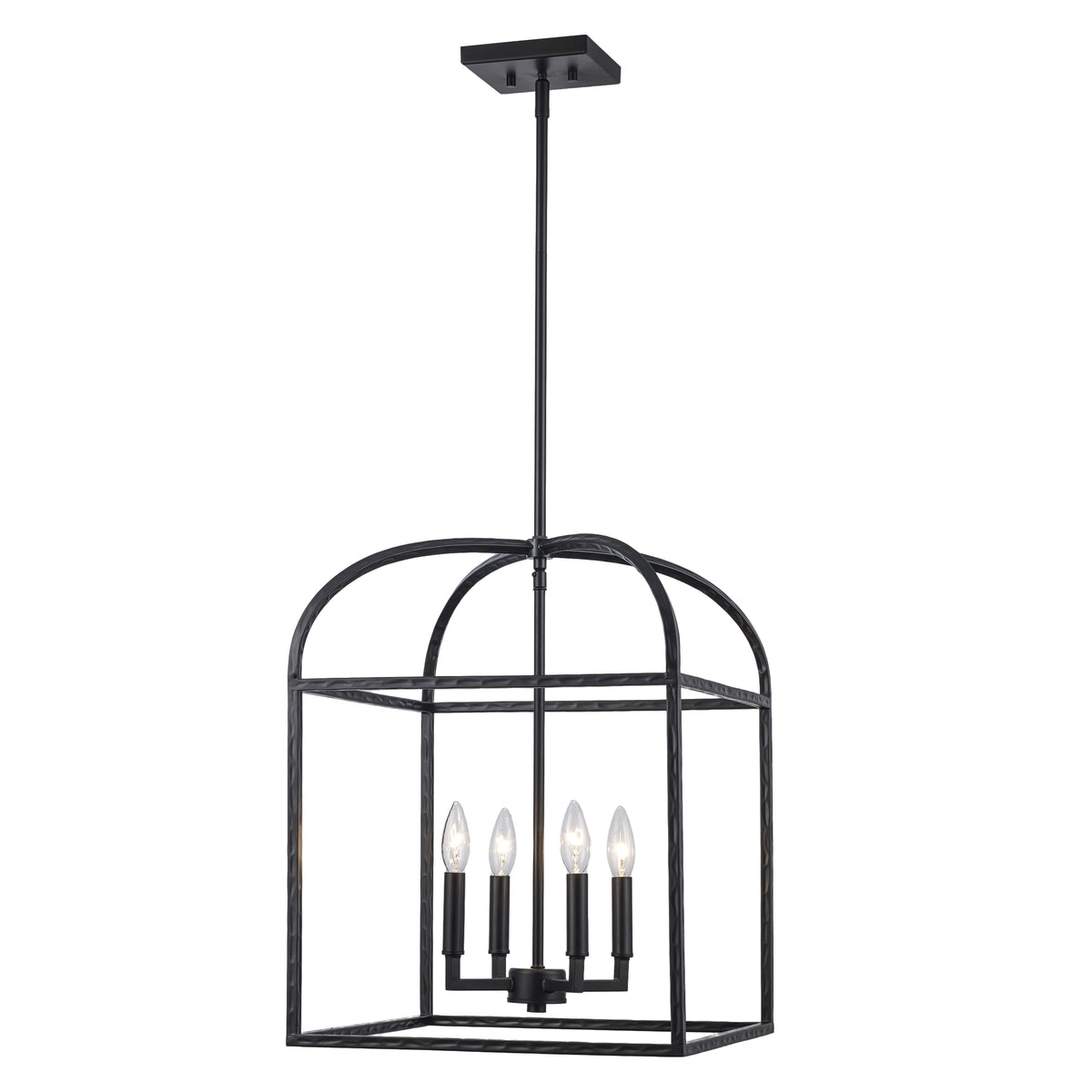 Trans Globe Lighting 11814 BK Sabriel 4 light black pendant ceiling light