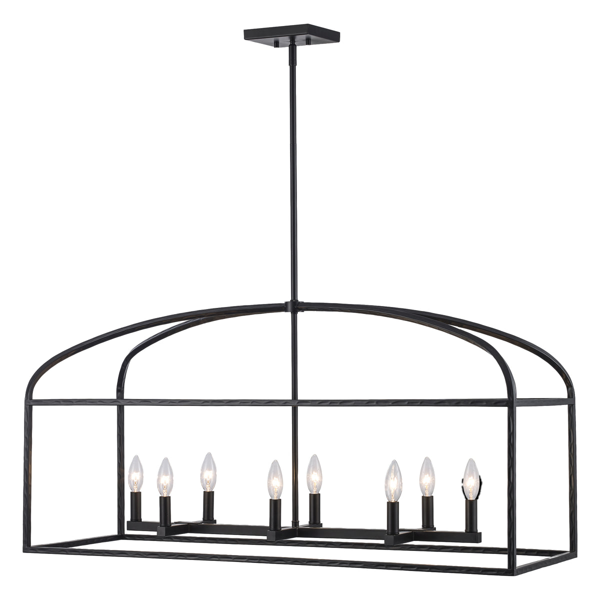 Trans Globe Lighting 11818 BK Sabriel 8 light black pendant ceiling light