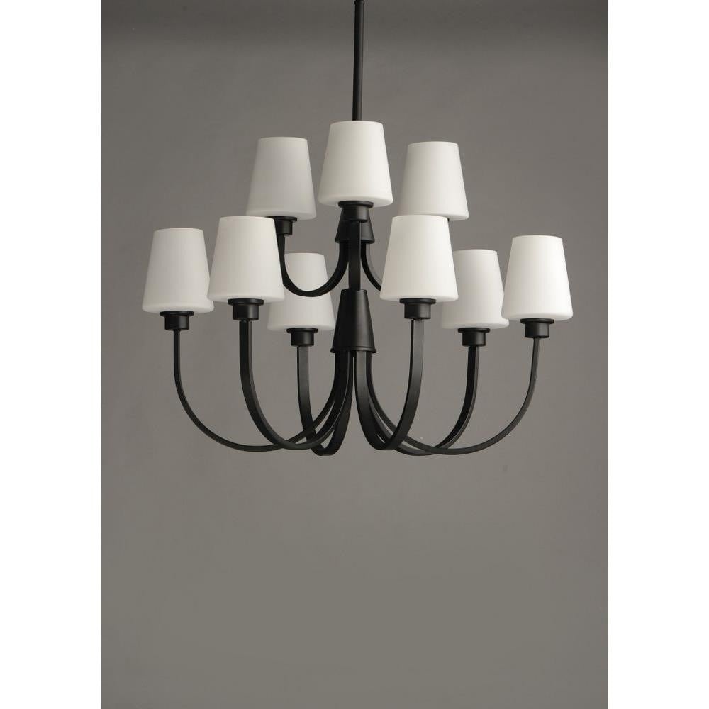 Maxim Lighting 11826SWSN Shelter 9 Light Chandelier - Room Setting Side View