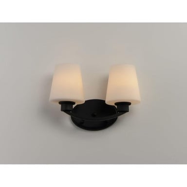 Maxim Lighting 11832SWSN Shelter 2 Light Bath Vanity Wall Light - Front View