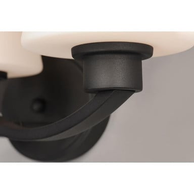 Maxim Lighting 11833SWBK Shelter Black Bath Vanity Wall Light Detail Close-Up