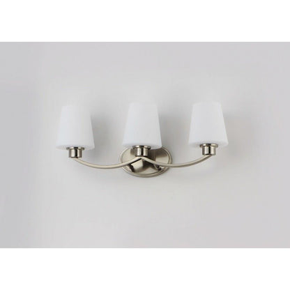 Maxim Lighting 11833SWSN Shelter 3 Light 22 inch Satin Nickel Bath Vanity Wall Light