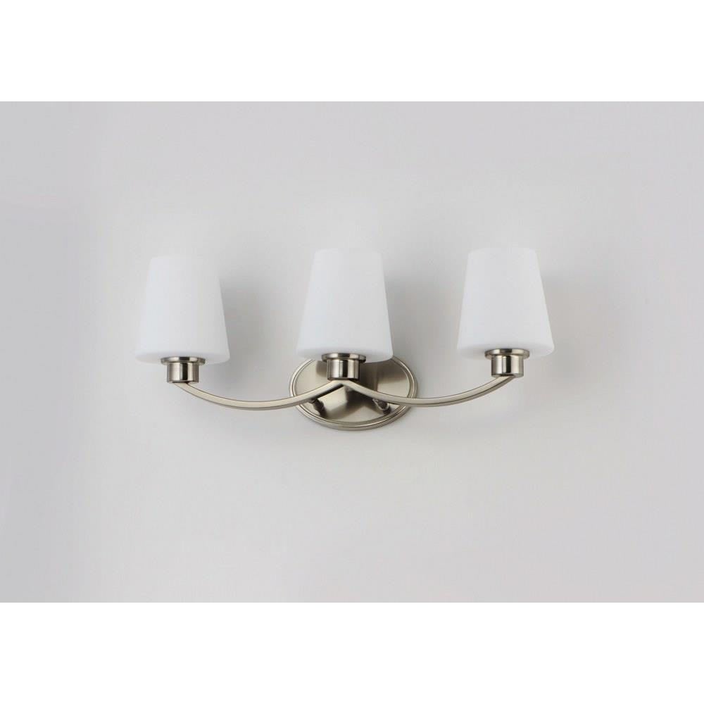 Maxim Lighting 11833SWSN Shelter 3 Light 22 inch Satin Nickel Bath Vanity Wall Light - Installed Wall View