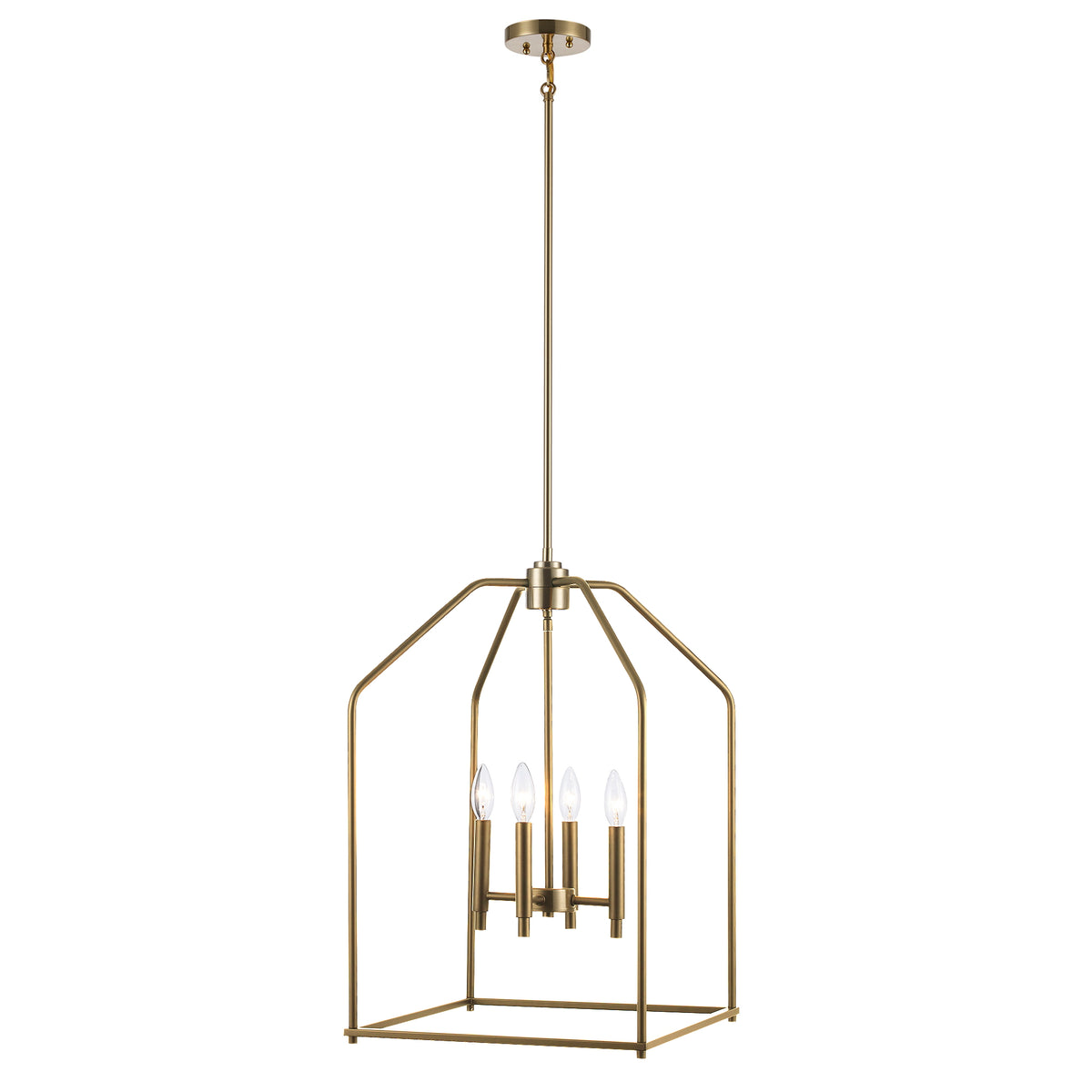 Trans Globe Lighting 11834-16 AG Birdy 4 Light Antique Gold Pendant Ceiling Light