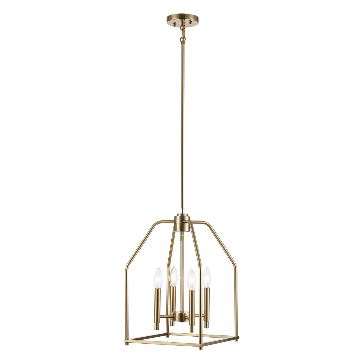 Trans Globe Lighting 11834 AG Birdy 4 light antique gold pendant ceiling light