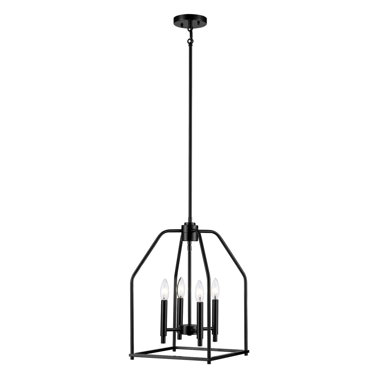 Trans Globe Lighting 11834 BK Birdy 4 light black pendant ceiling light