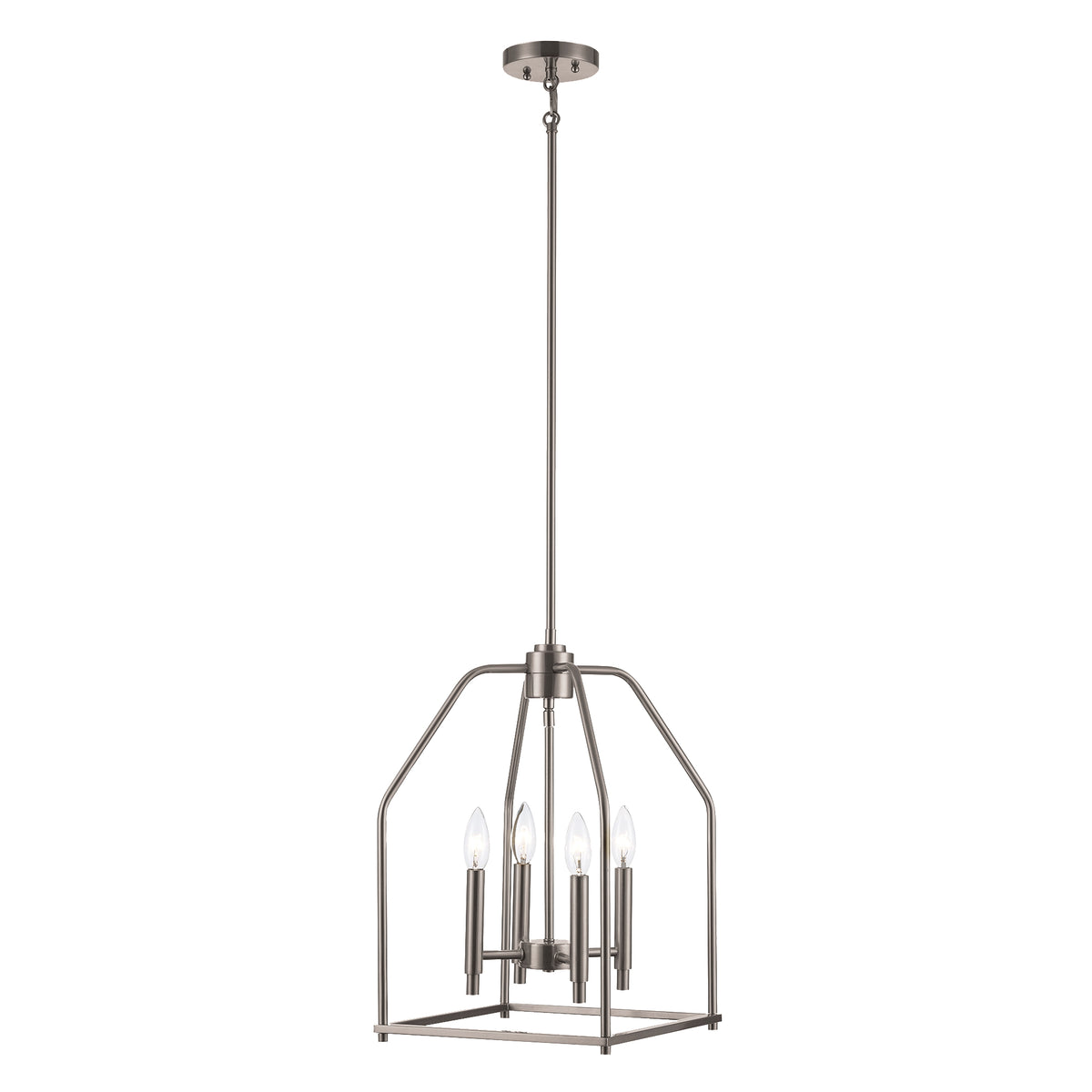 Trans Globe Lighting 11834 BN Birdy 4 Light Brushed Nickel Pendant Ceiling Light