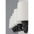 Maxim Lighting 11835SWBK Shelter 5 Light 37.5 Inch Black Bath Vanity Wall Light - Close-up detail view