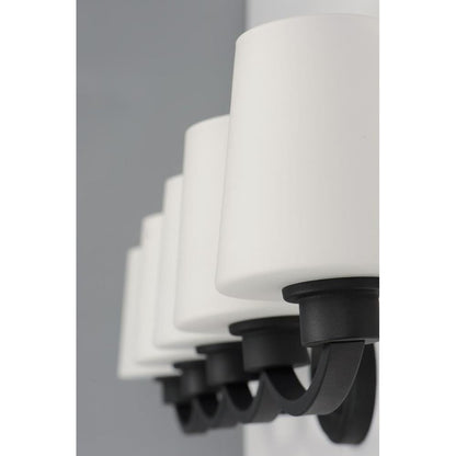 Maxim Lighting 11835SWSN Shelter 5 Light 37.5 inch Satin Nickel Bath Vanity Wall Light - Close Up Detail