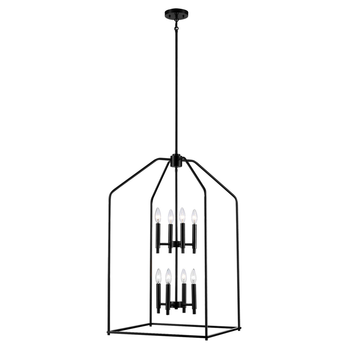 Trans Globe Lighting Birdy 8 light black pendant ceiling light