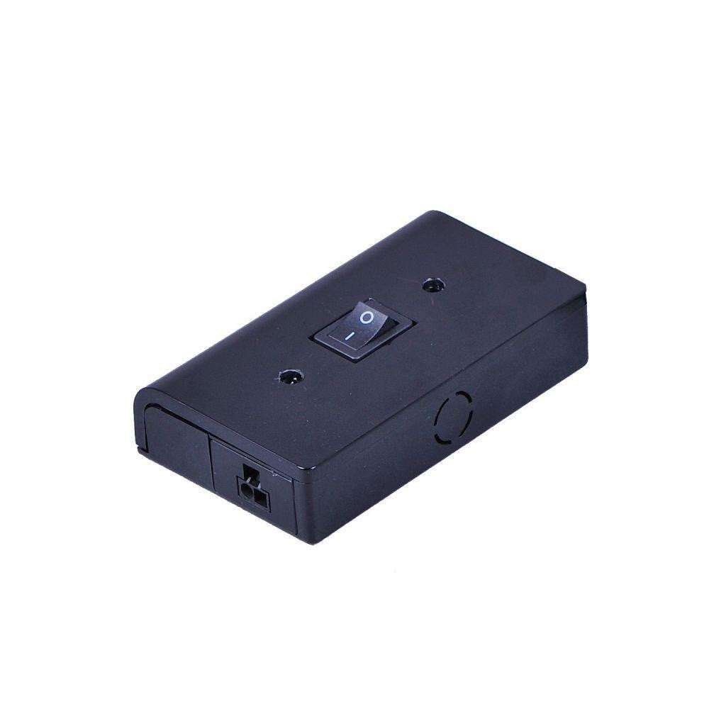 Maxim Lighting 53838BK CounterMax MX-LD-AC Black Junction Box Under Cabinet Accessory