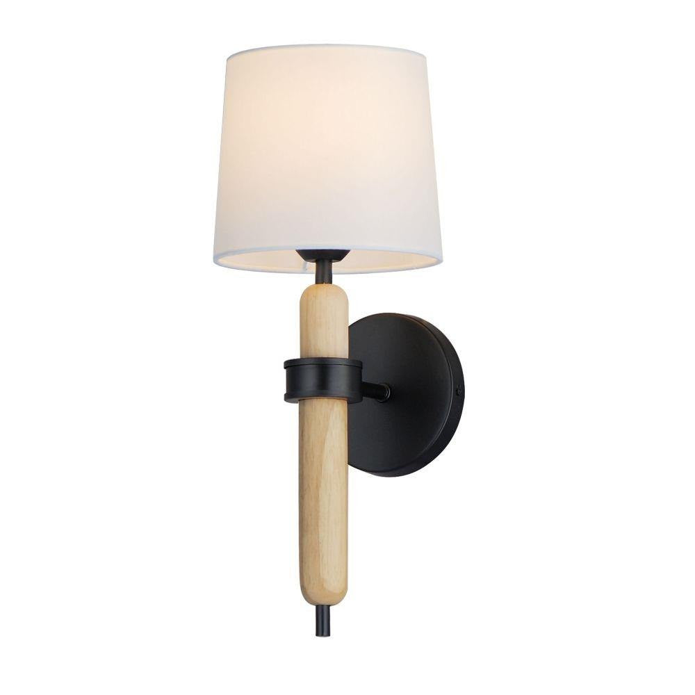 Maxim Lighting 11861OFNWD Bozeman 1 Light Natural Wood Wall Sconce - White Background