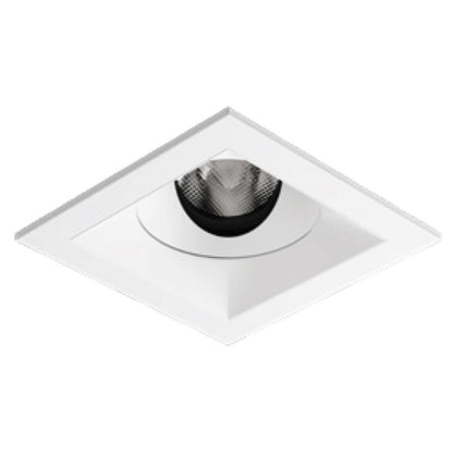 Visual Comfort Architectural ENCL2SRF-L08WD31AN-C-W Modern Entra CL 2" Square Adjustable Flanged Trim / Remodel Housing - CCT: Warm Dim (3000K-1800K) - 8W - Reflector/Baffle Color: Champagne - Finish: White