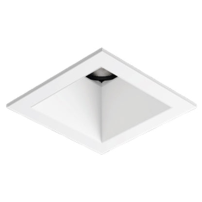 Visual Comfort Architectural ENCL2SRF-L08WD31DN-S-B Modern Entra CL 2" Square Fixed Downlight Flanged Trim / Remodel Housing - CCT: Warm Dim (3000K-1800K) - 8W - Reflector/Baffle Color: Silver - Finish: Black