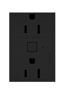 Legrand WNAR153G1 Adorne with Netatmo 15 Ampere Tamper Resistant Smart Electrical Outlet, Graphite Finish
