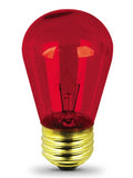 Feit Electric 11S14/TR-130 S14 Base Exposed Filament Incandescent Sign Red Light Bulb, Wattage 11W, Voltage 130V