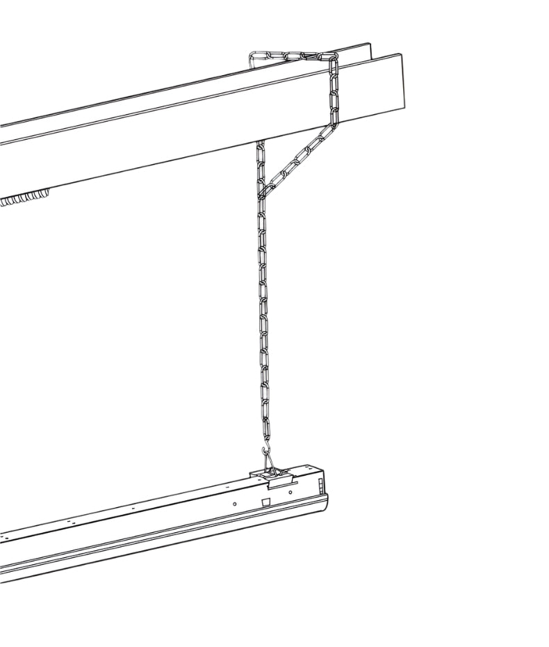 Keystone KT-MSLED-VH-KIT V-Hook And Chain Mounting Kit For Micro Strips Fixtures