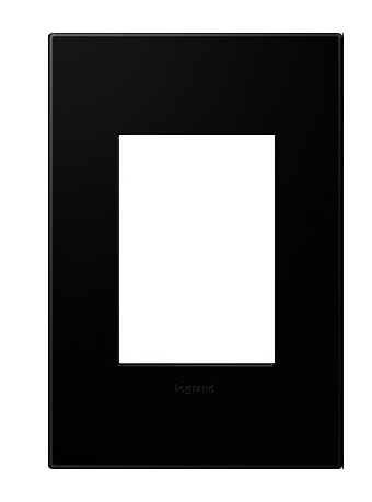 Legrand AWP1G3NK4 Adorne 1-Gang+ Screwless Wall Plate, Black Ink Finish