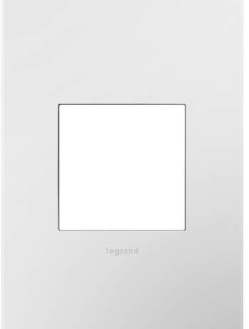 Legrand AWP1G2PW4 Adorne 1-Gang Screwless Wall Plate with Microban, Matte White Finish