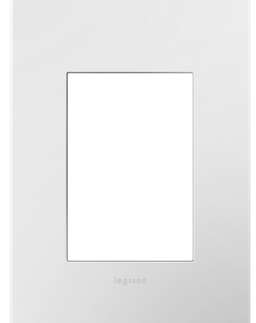 Legrand AWP1G3PW4 Adorne 1-Gang+ Screwless Wall Plate with Microban, Matte White Finish