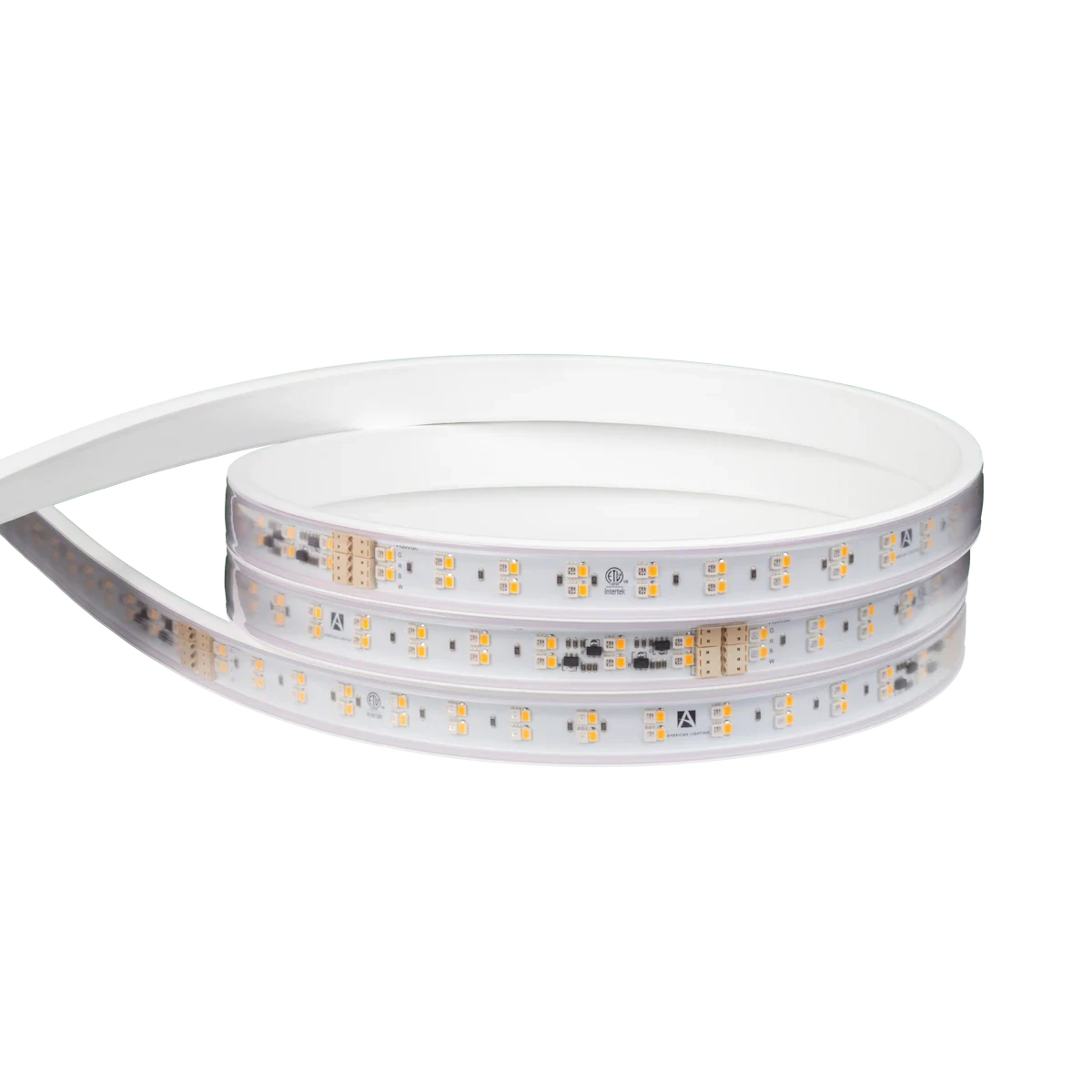 American Lighting 120-H3-RGBW Hybrid 3 RGBW LED Strip – 150ft Reel – 3000K Warm White + RGBW Color Mixing – 3W/ft, 130Lm/ft – IP65 Waterproof – DMX Dimming