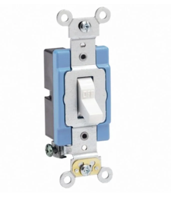 Leviton 1201-2W Toggle Switch, 15 Amp, 120/277 Volt, White