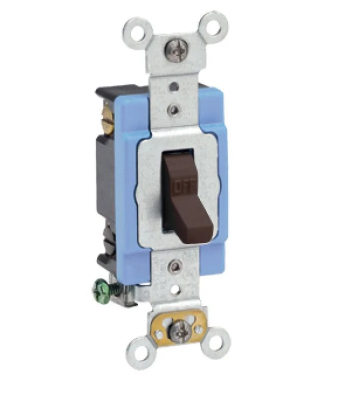 Leviton 1202-2 Toggle Switch, 15 Amp, 120/277 Volt, Brown