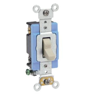 Leviton 1202-2I Toggle Switch, 15 Amp, 120/277 Volt, lvory