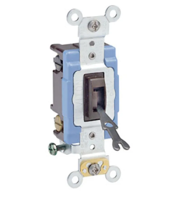 Leviton 1202-2L Toggle Switch, 15 Amp, 120/277 Volt, Brown