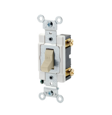 Leviton 12021-2I Toggle Switch, 15 Amp, 120 Volt, lvory