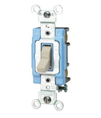 Leviton 1203-LHI Toggle Switch, 15 Amp, 120 Volt, lvory