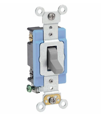 Leviton 1204-2GY Toggle Switch, 15 Amp, 120/277 Volt, Gray Finish