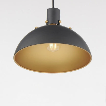 Maxim Lighting 12042ABBK Dawn 1 Light 12 inch Antique Brass/Black Pendant Ceiling Light - close-up interior view