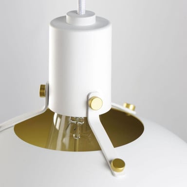 Maxim Lighting 12042WTSBR Dawn Pendant - Socket Bracket and Decorative Rivet Detail