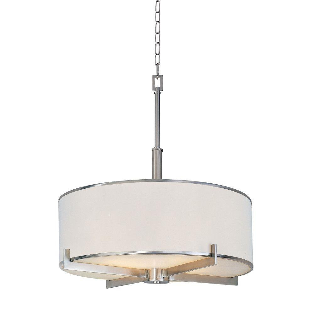 Maxim Lighting 12053WTSN Nexus 4 Light 22 inch Satin Nickel Foyer Pendant Ceiling Light