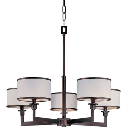 Maxim Lighting 12055WTOI Nexus 5 Light Oil Rubbed Bronze Chandelier Ceiling Light Side View