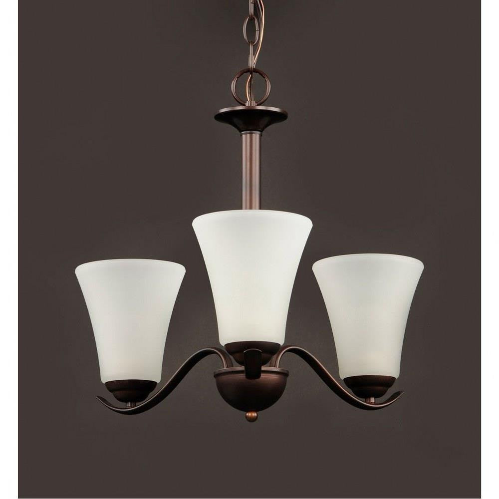 Maxim Lighting 12073FTOI Vital 3 Light Chandelier Oil Rubbed Bronze on Dark Background