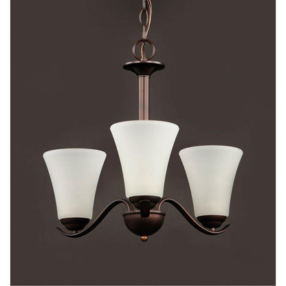 Maxim Lighting 12073FTOI Vital 3 Light Chandelier Oil Rubbed Bronze on Dark Background