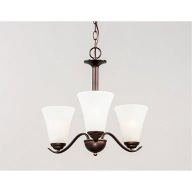 Maxim Lighting 12073FTSN Vital 3 Light Chandelier - Angled View