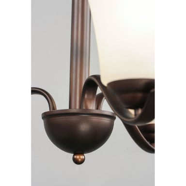 Maxim Lighting 12073FTOI Vital Chandelier Close-Up of Oil Rubbed Bronze Base and Arm Detail