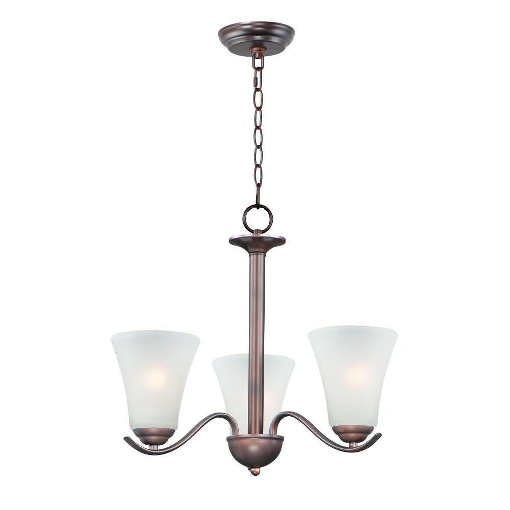 Maxim Lighting 12073FTOI Vital 3 Light Chandelier Oil Rubbed Bronze White Background View