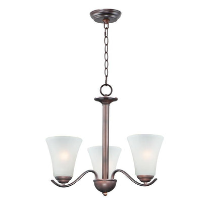 Maxim Lighting 12073FTOI Vital 3 Light Chandelier Oil Rubbed Bronze White Background View
