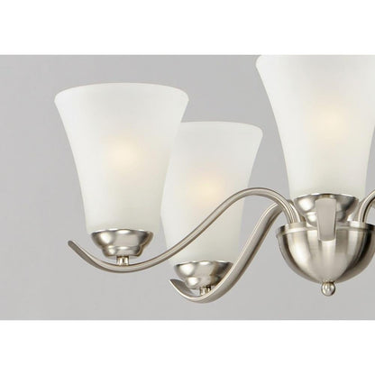 Maxim Lighting 12075FTSN Vital Chandelier Satin Nickel Close-Up Shade Detail