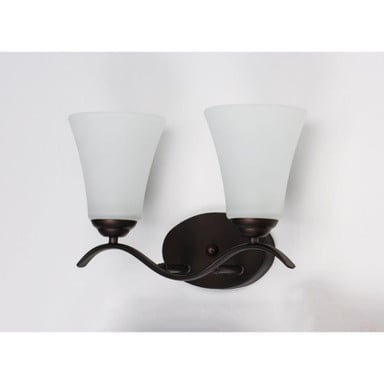 Maxim Lighting 12082FTOI Vital 2 Light Oil Rubbed Bronze Bath Vanity Wall Light - Side Angle View