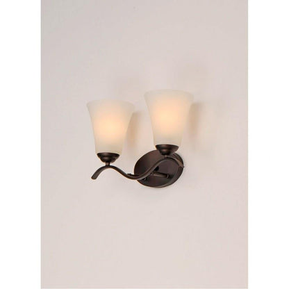Maxim Lighting 12082FTSN Vital 2 Light Satin Nickel Bath Vanity Wall Light Installed Side View