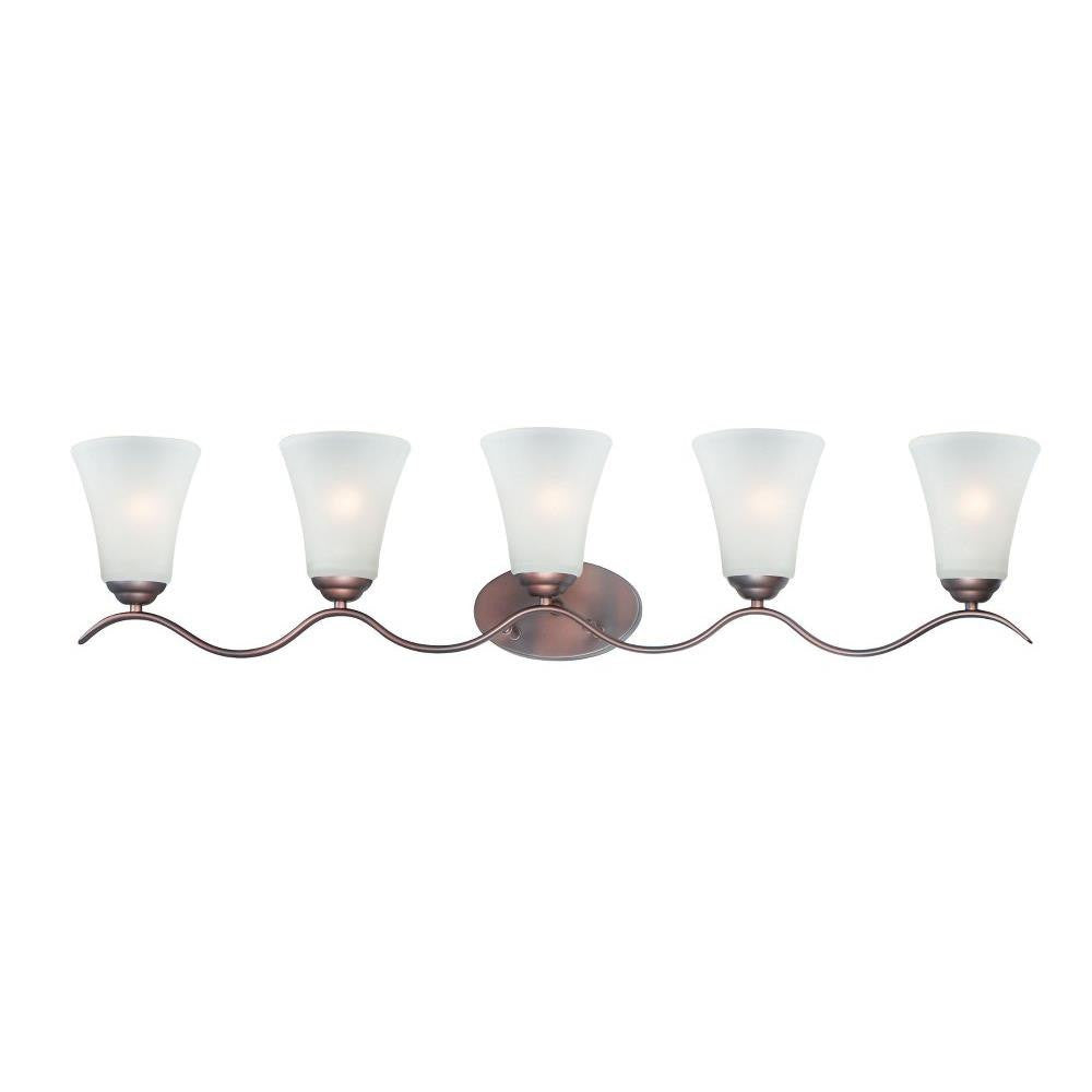 Maxim Lighting 12085FTSN Vital 5 Light 41 Inch Satin Nickel Bath Vanity Wall Light - Front View
