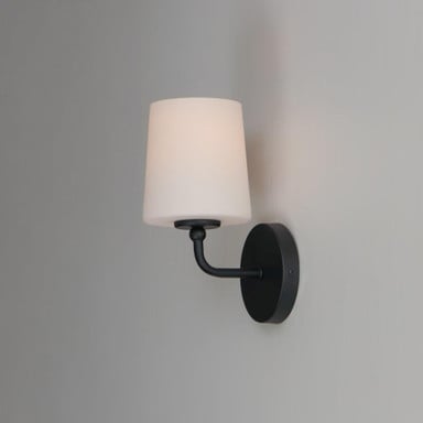 Maxim Lighting 12091SWBK Bristol 1 Light Black Wall Sconce Installed View